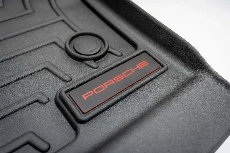 Porsche Logo Emblem For Weathertech All Weather Floor Mats (Single) - Porsche 911 Cayman Cayenne Boxter Macan Taycan 1