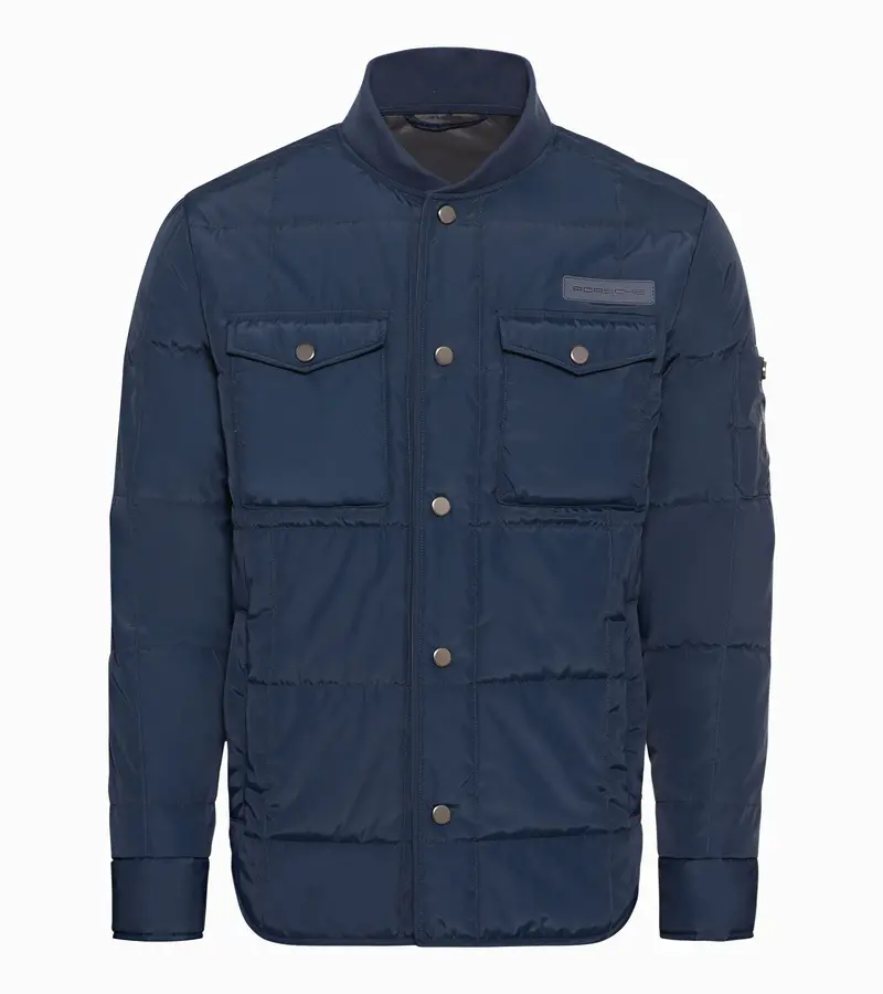 Porsche Men's Blue Quilted Jacket - Essential 1