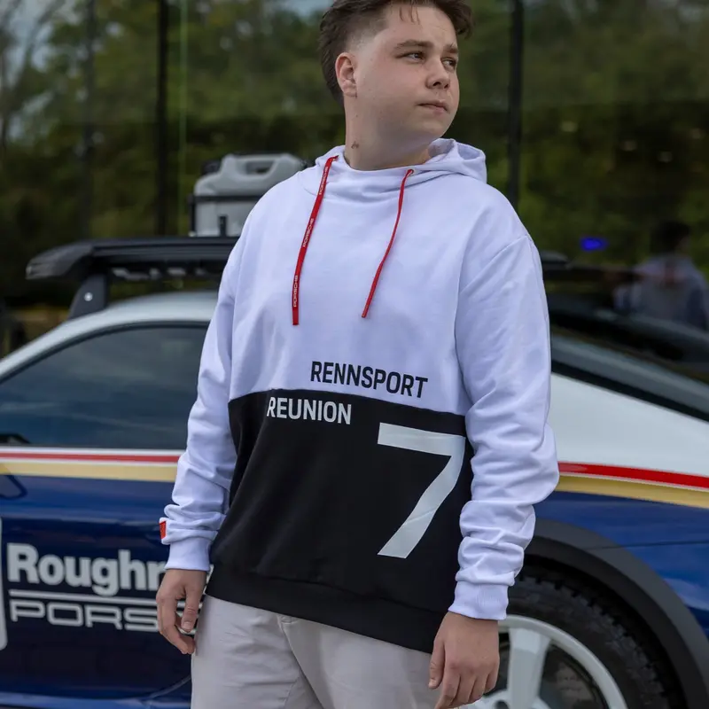 Porsche Men's Hoodie (Black/White) - Rennsport Reunion 7 1