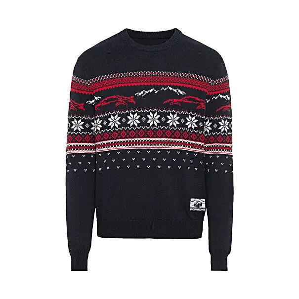 Porsche Unisex Christmas Sweater - Blue 1