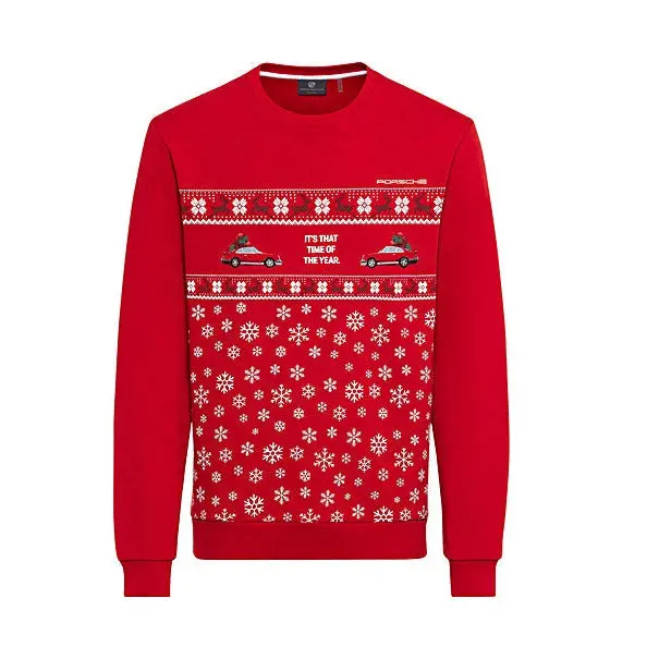Porsche Unisex Christmas Sweater - Red 1