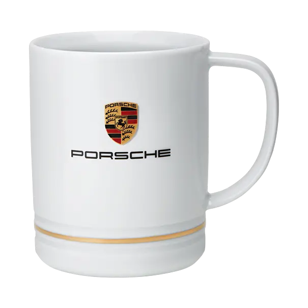 Porsche White Classic Mug - Large 1
