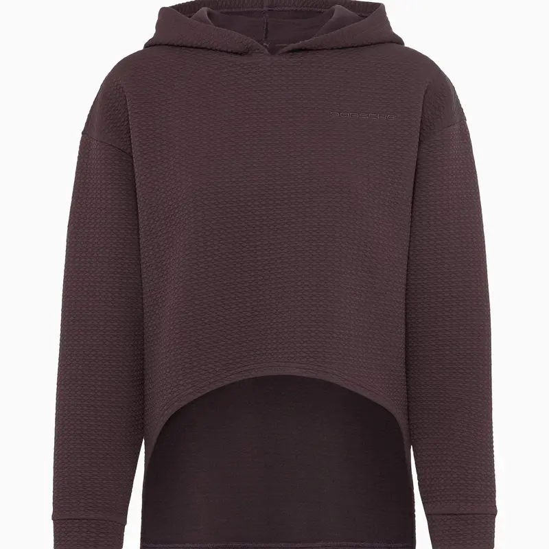 Porsche Women's Textured Hoodie (Blackberry) - Yoga Capsule 1