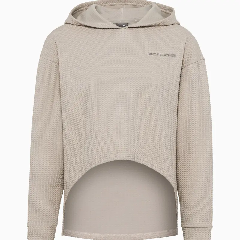 Porsche Women's Textured Hoodie (Kalahari) - Yoga Capsule 1