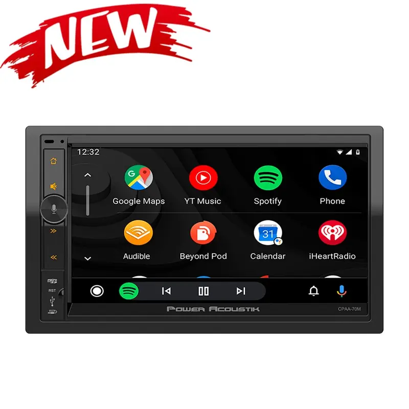 Power Acoustik Cpaa-70M 7" Mechless Media Player With Apple Carplay And Android Auto 1