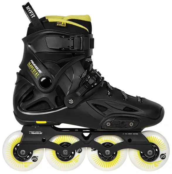Powerslide Imperial One 80 Black Yellow Inline Skates 1