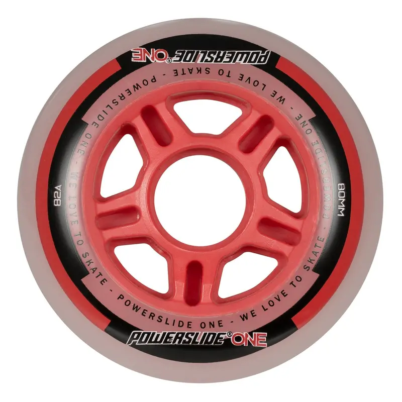 Powerslide One Pack 80/ 82A Red/ White 8 Pack 1
