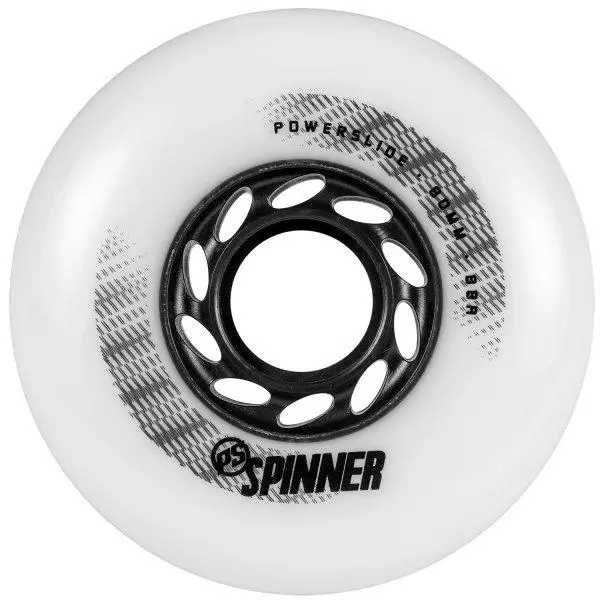 Powerslide Spinner Wheels 80Mm 88A Matte White 4 Pack 1