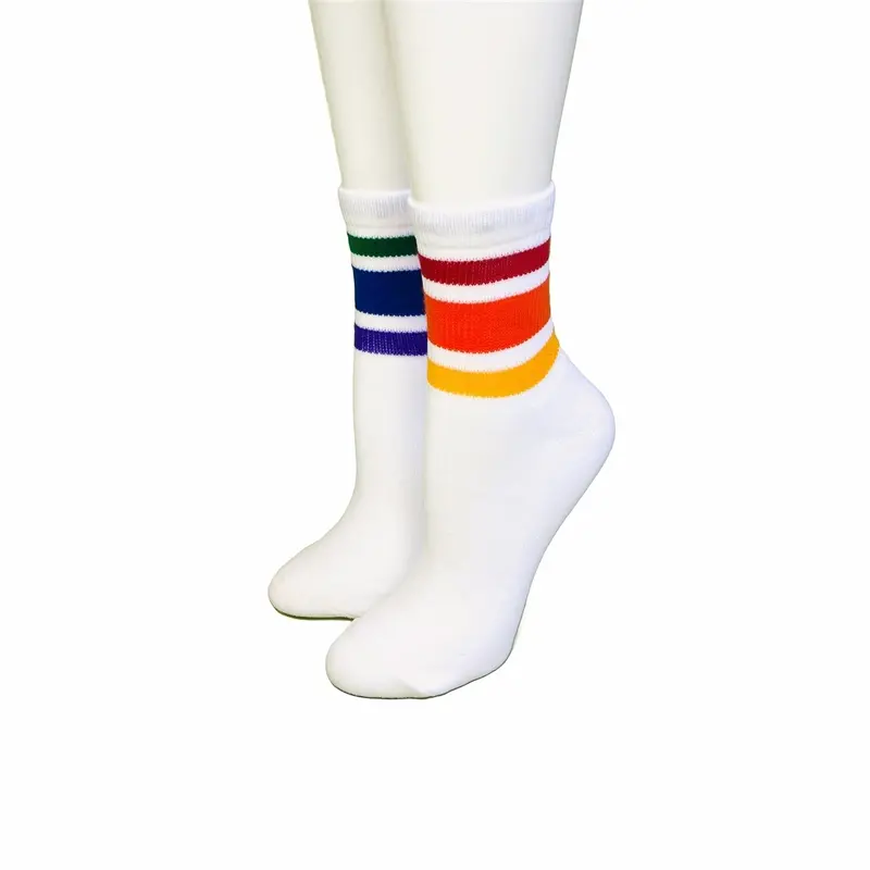 Pride Courage Low Cut Tube Socks White W Rainbow M 1