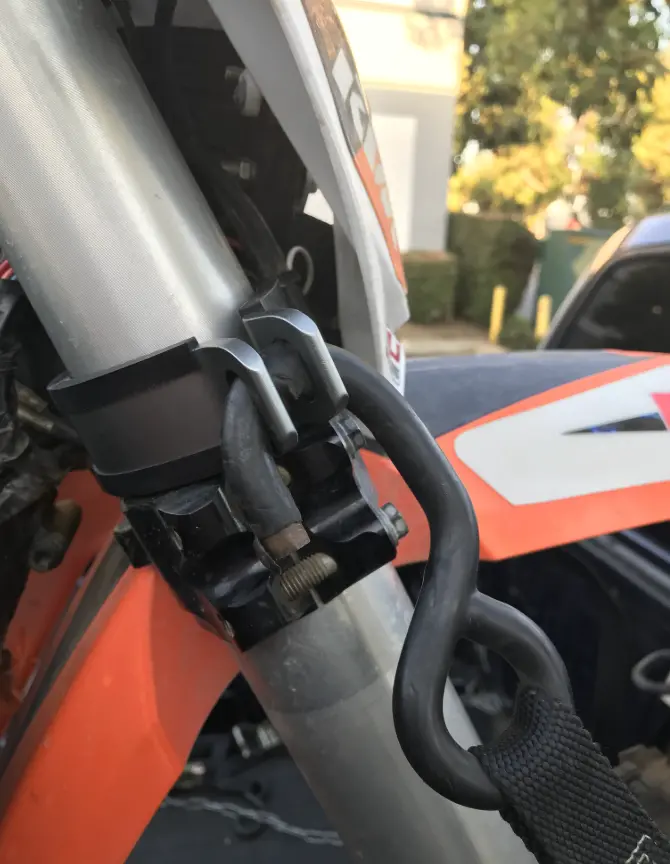 Psr Bike Tie-Down Clamp For Motorcycles Forks 2