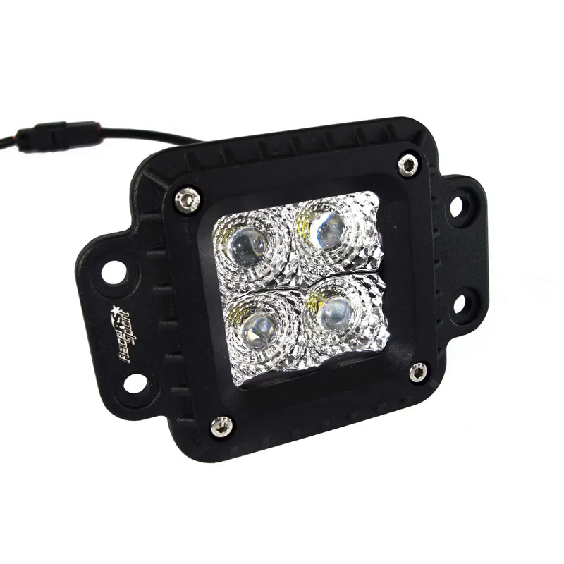 Race Sport Rshd4ledfm - Heavy Duty Flush Mount 4 Led High-Powered Led Spot Light 2X2 1