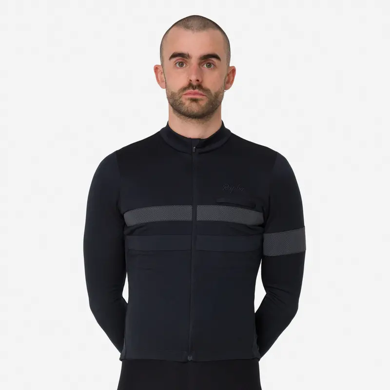 Rapha Brevet Men's Long Sleeve Jersey - Black 3