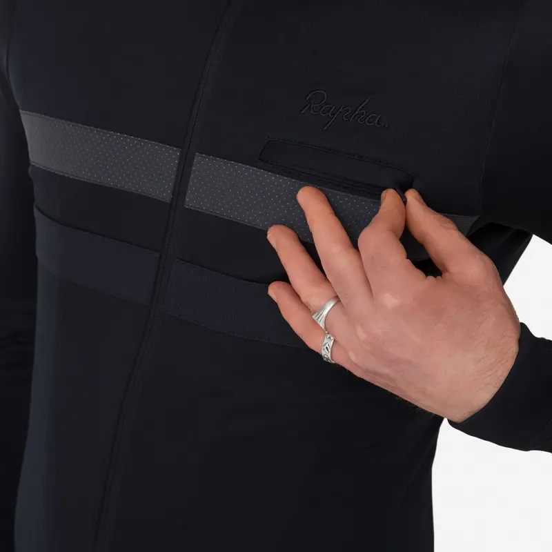 Rapha Brevet Men's Long Sleeve Jersey - Black 6