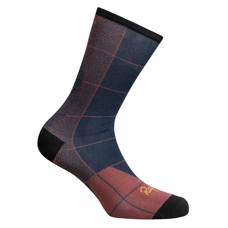 Rapha Graphic Socks - Explore - Dark Navy/Brick 1