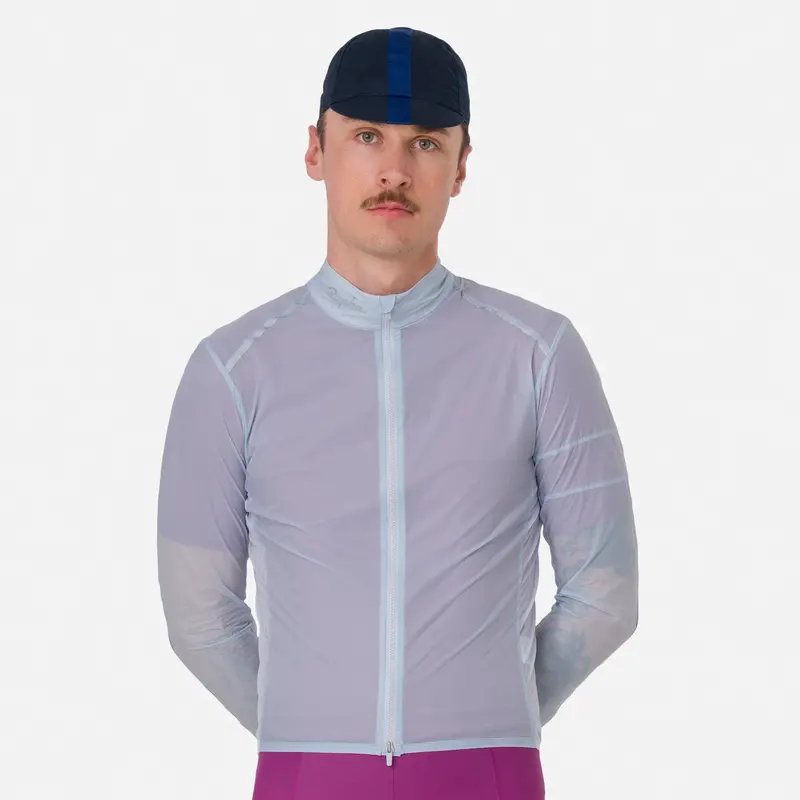 Rapha Men's Brevet Element Wind Jacket, Jewelled Ice/Silver 4