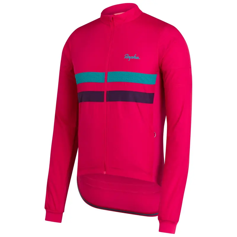 Rapha Men's Brevet Long Sleeve Windblock Jersey - Pink 1