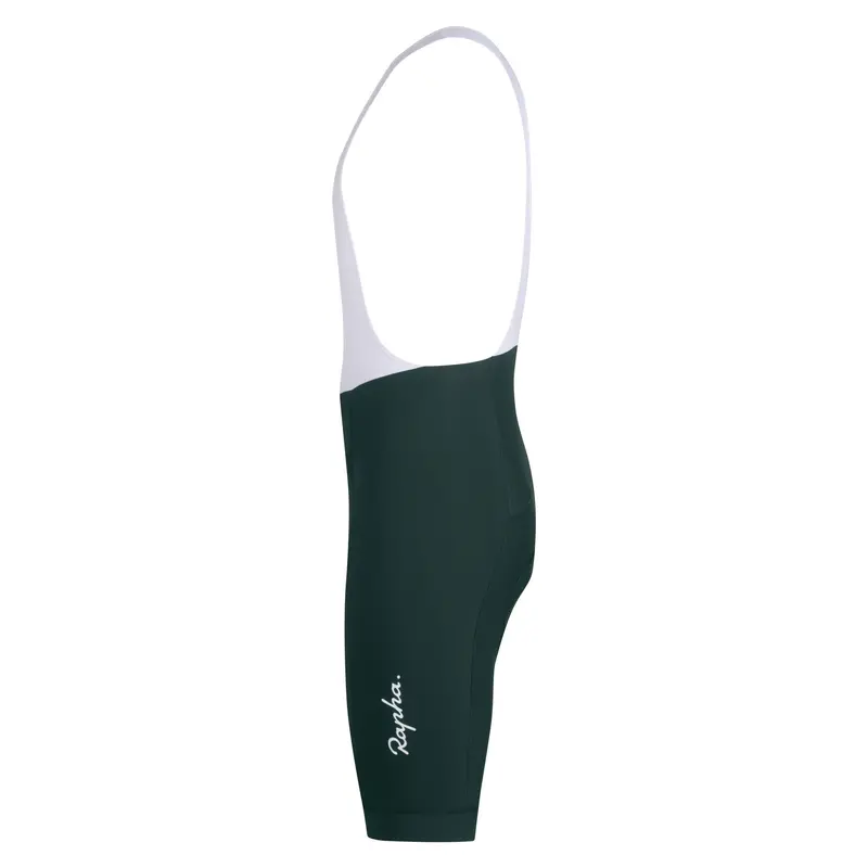 Rapha Men's Core Bib Shorts - Forest Green/White 3