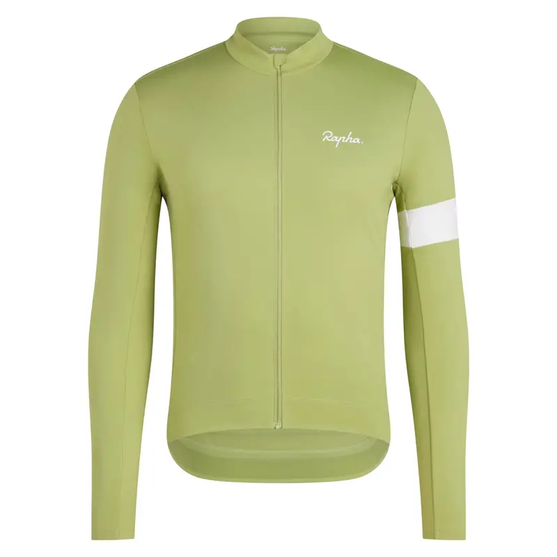 Rapha Men's Core Thermal Long Sleeve Jersey Fern/White 1