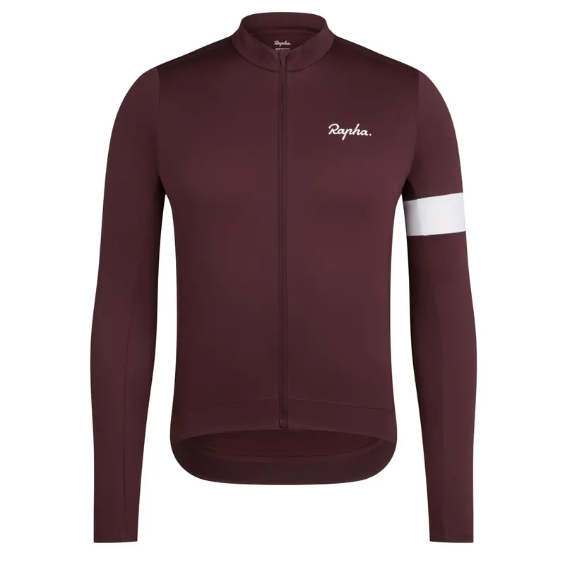 Rapha Men's Core Thermal Long Sleeve Jersey, Fudge/White 1