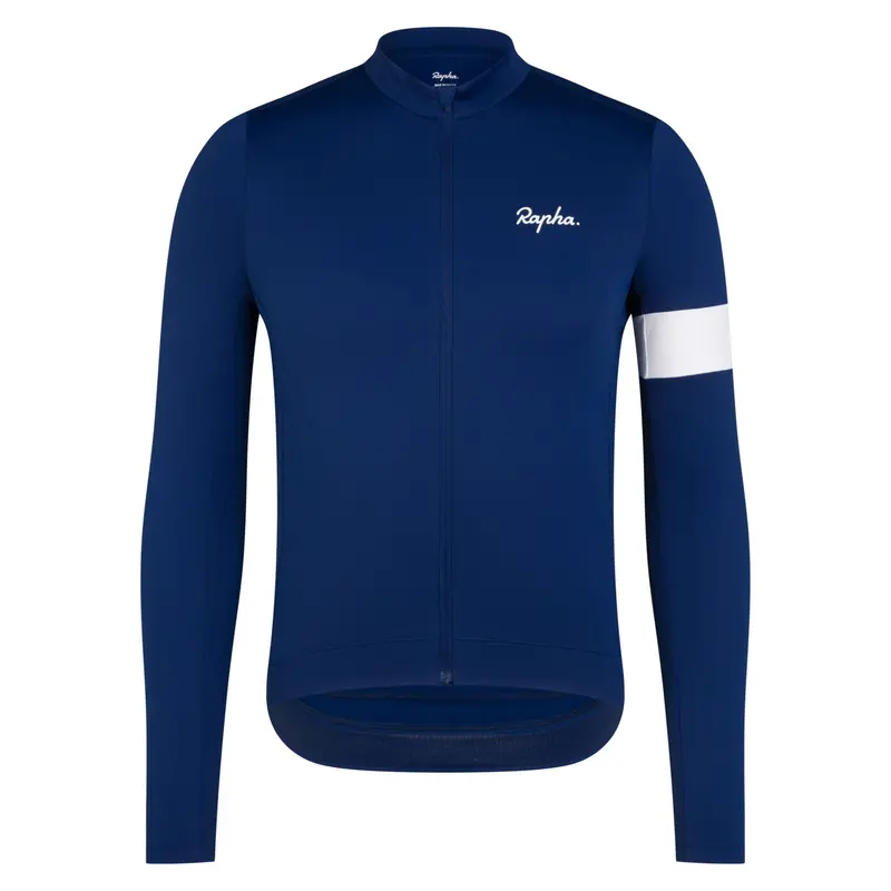 Rapha Men's Core Thermal Long Sleeve Jersey, Navy/White 1