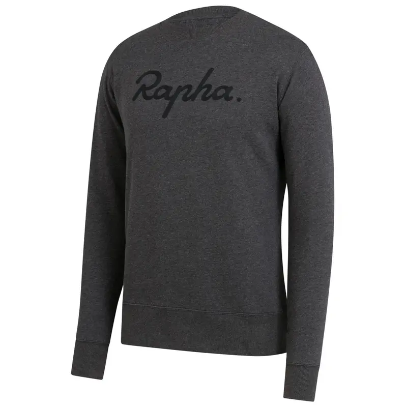 Rapha Men's Logo Sweatshirt - Charcoal Marl/Black 1