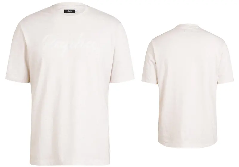 Rapha Mens Logo T-Shirt, Cream/White 1