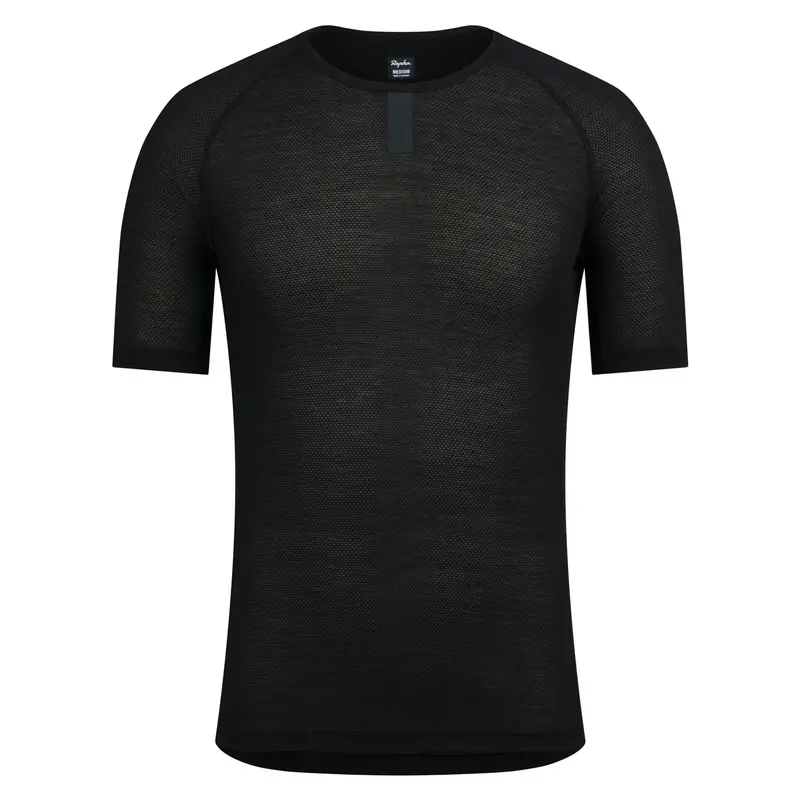Rapha Men's Merino Lightweight Base Layer Short Sleeve, Black 1