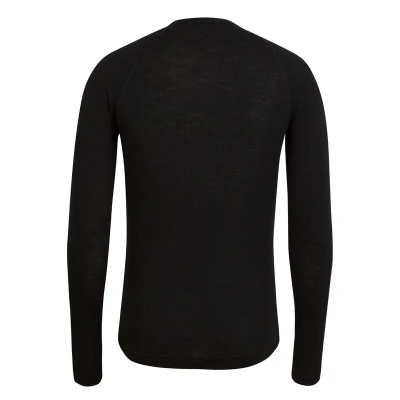 Rapha Mens Merino Long Sleeve Base Layer - Black 2
