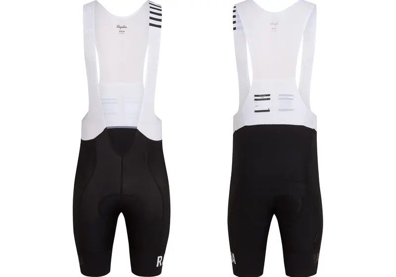 Rapha Mens Pro Team Bib Shorts Regular, Black/White 1
