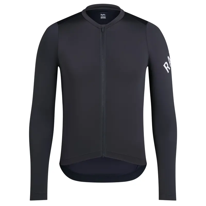 Rapha Men's Pro Team Long Sleeve Lightweight Jersey, Dark Grey/Black 1