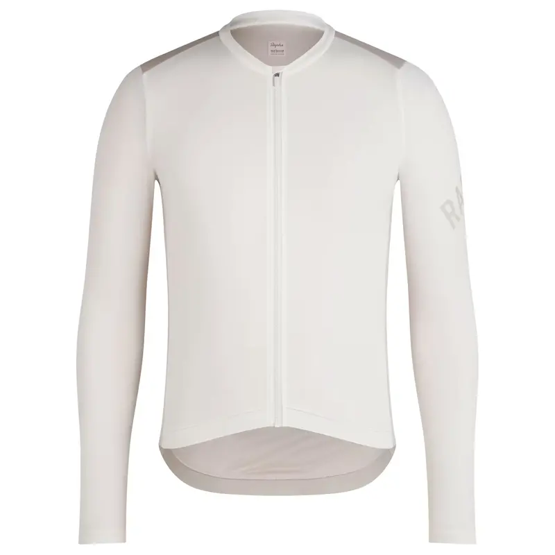 Rapha Men's Pro Team Long Sleeve Lightweight Jersey, White Alyssum/Silver 1
