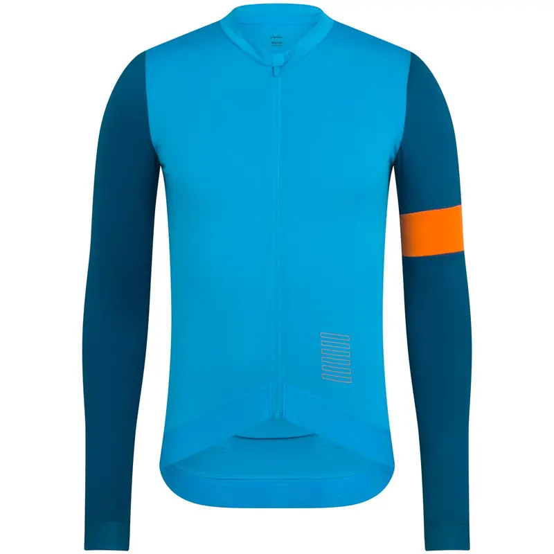 Rapha Men's Pro Team Long Sleeve Training Jersey, Blue/Teal 1
