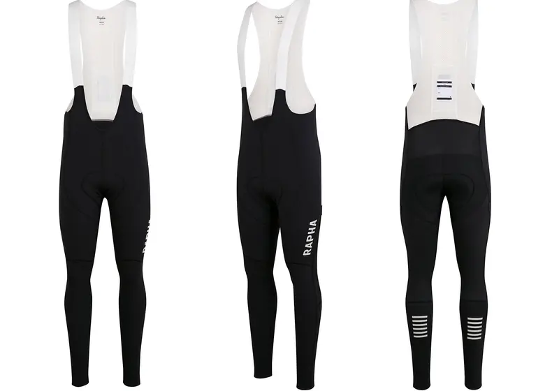 Rapha Mens Pro Team Winter Tights With Pad Ii, Black/White 1