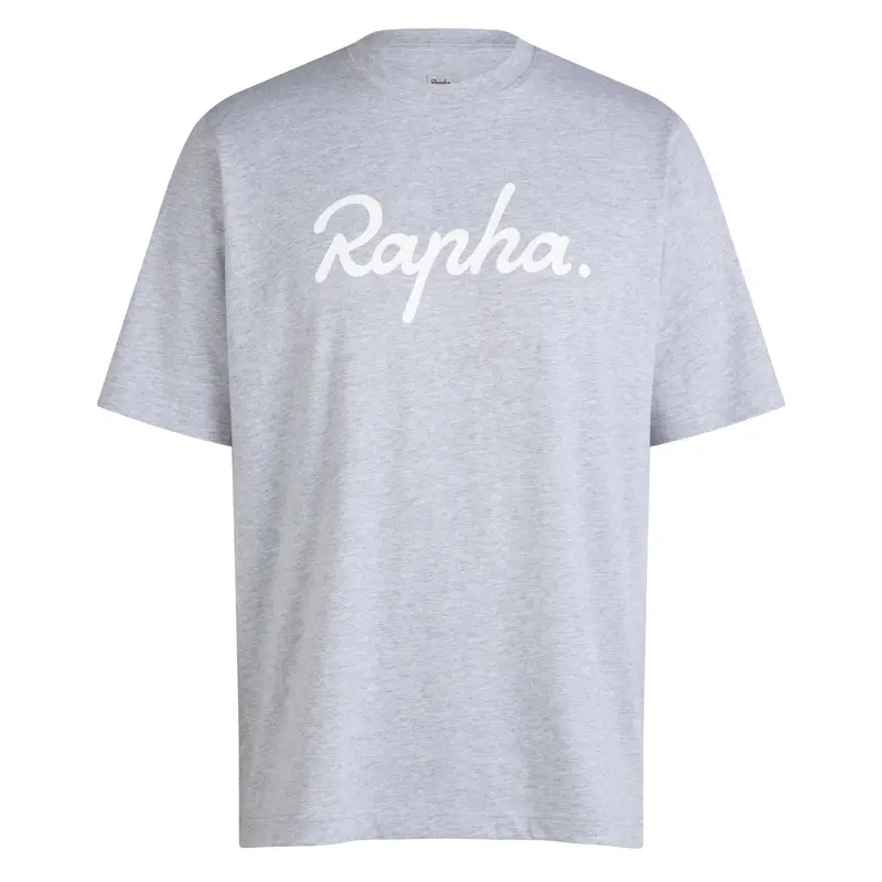 Rapha Men's T-Shirt Cotton Large Logo, Grey 1