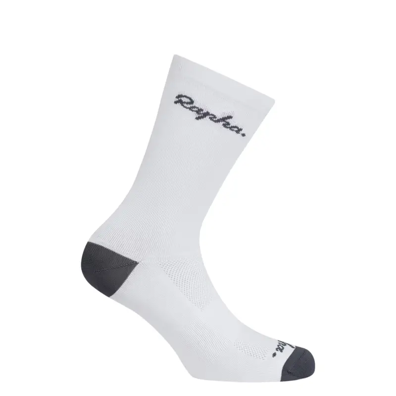 Rapha Unisex Logo Socks, White/Grey 1
