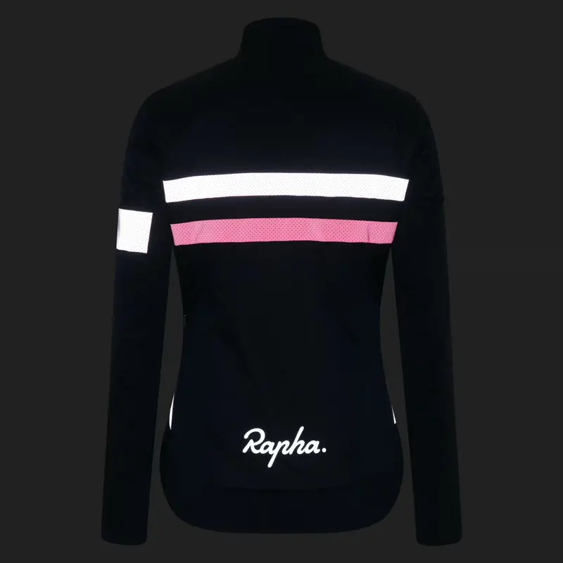 Rapha Women's Brevet Insulated Jacket, Dark Navy/Hi-Viz Pink 5