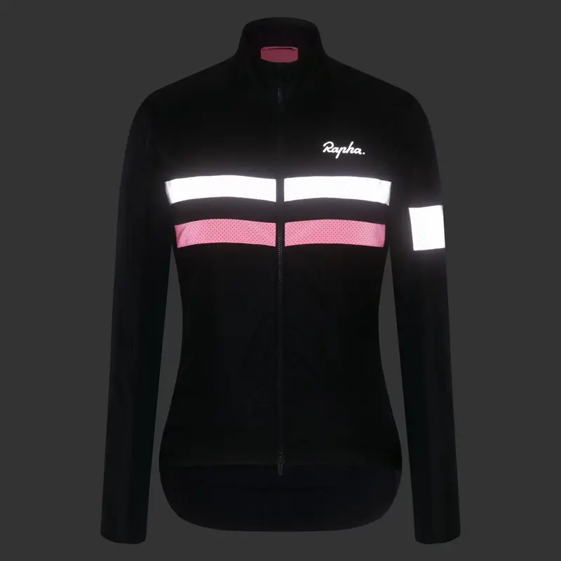Rapha Women's Brevet Insulated Jacket, Dark Navy/Hi-Viz Pink 6