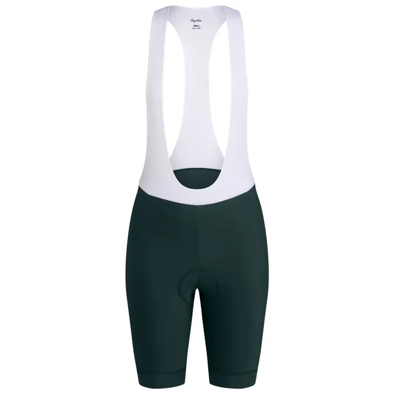 Rapha Women's Core Bib Shorts Forest Green/White 1