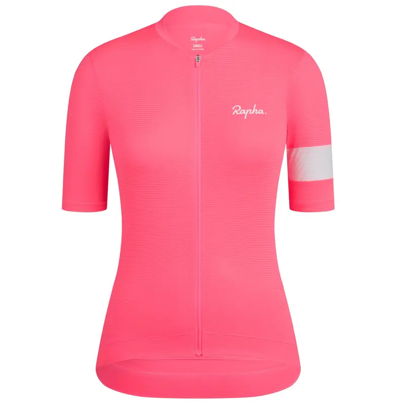 Rapha Women's Core Lightweight Jersey, Hi-Viz Pink 1