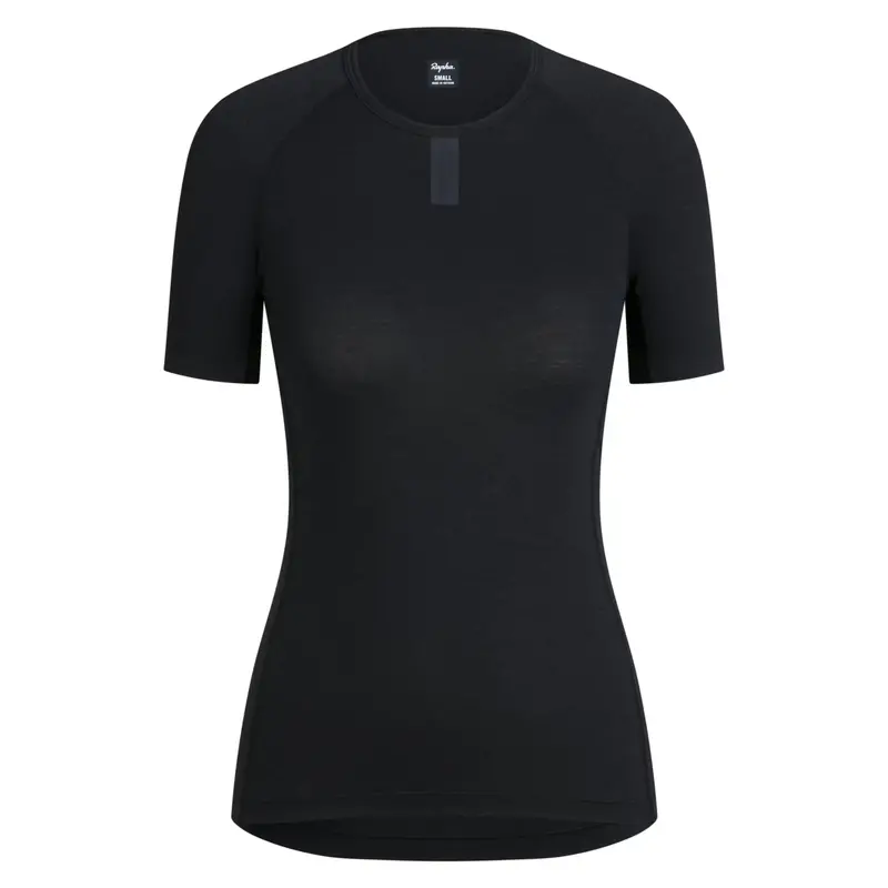 Rapha Women's Merino Base Layer Ii Short Sleeve - Black 1