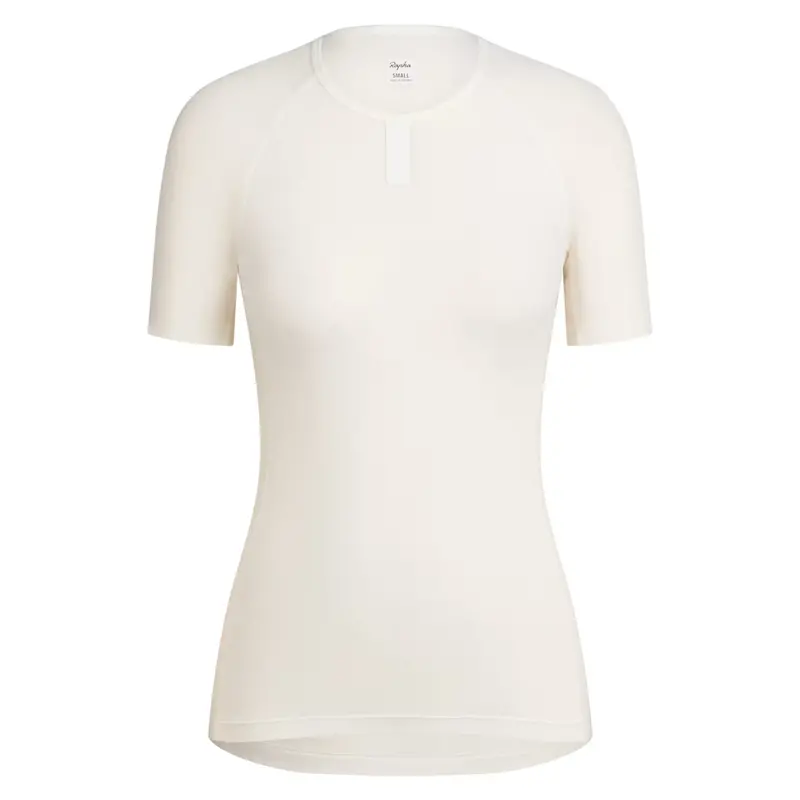 Rapha Women's Merino Base Layer Ii Short Sleeve - Cream/White 1