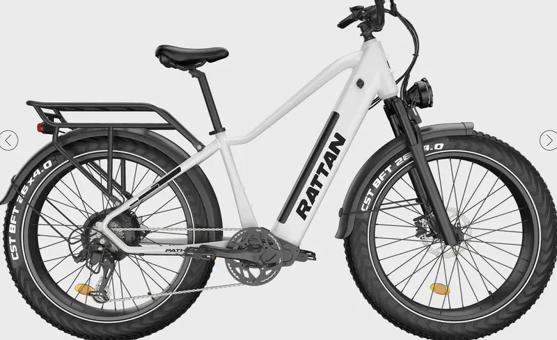 Rattan Pathfinder Step Over Fat Tire Mountain Electric Bike 1