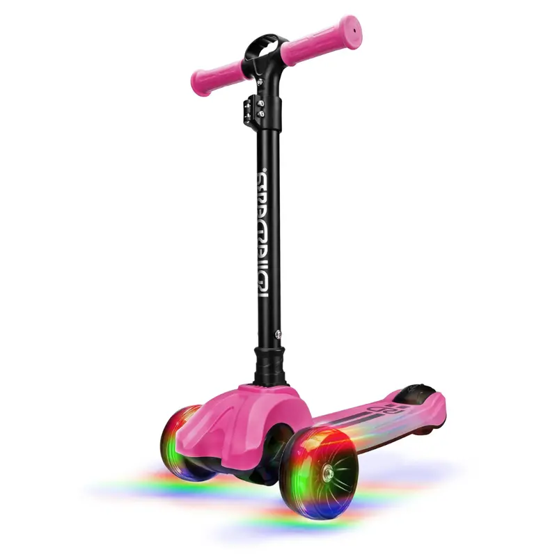 Rd 3-Wheel Pink Scooter With Lightup Wheels 1