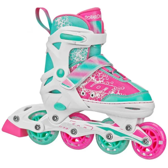 Rds Ion 7.2 White/Pink/Mint Adjustable Inline Skates 1
