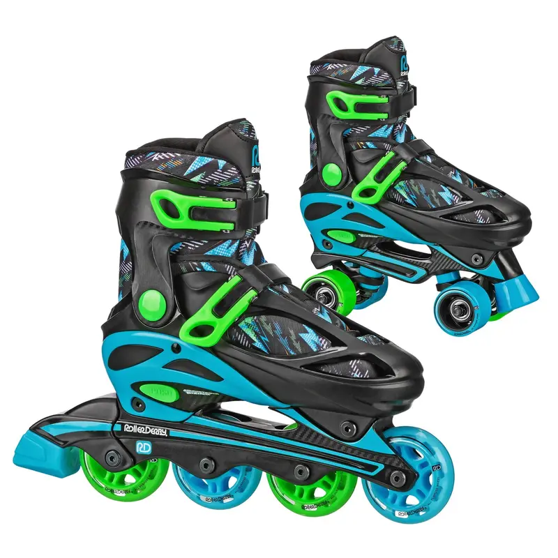 Rds Sprinter Boy's 2-In-1 Quad Skates - Lightning 1