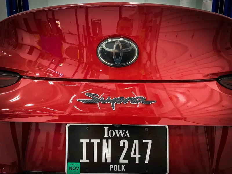 Rear Supra Emblem Overlay (Various Colors) - 2020+ Supra 4