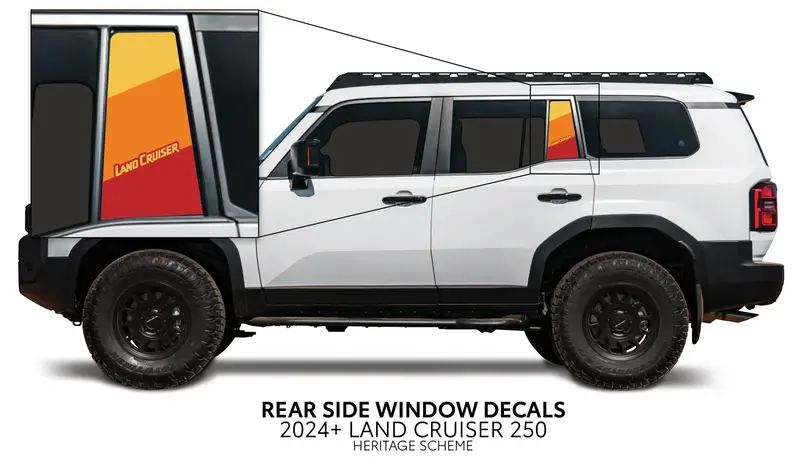 Rear Vent Window Decal - 2024 + Land Cruiser / Gx 550 1