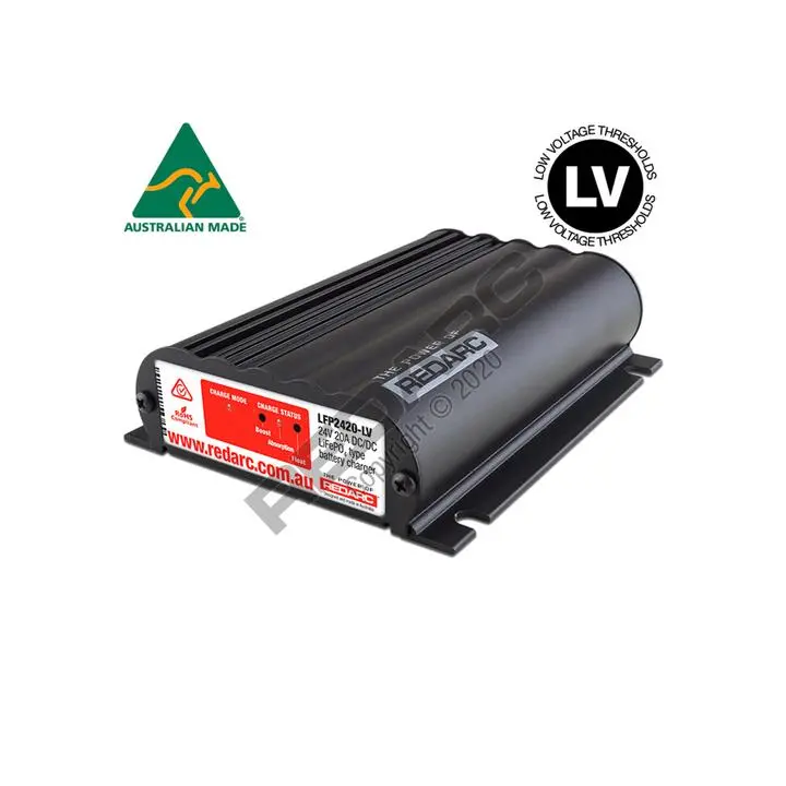 Redarc 24V 20A In-Vehicle Lifepo4 Battery Charger (Low Voltage) 1
