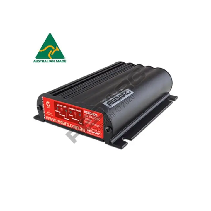 Redarc Battery Charger 3 Stage 20A 9V-32V In, 24V Out (Nom.) + Mppt Regulator 1