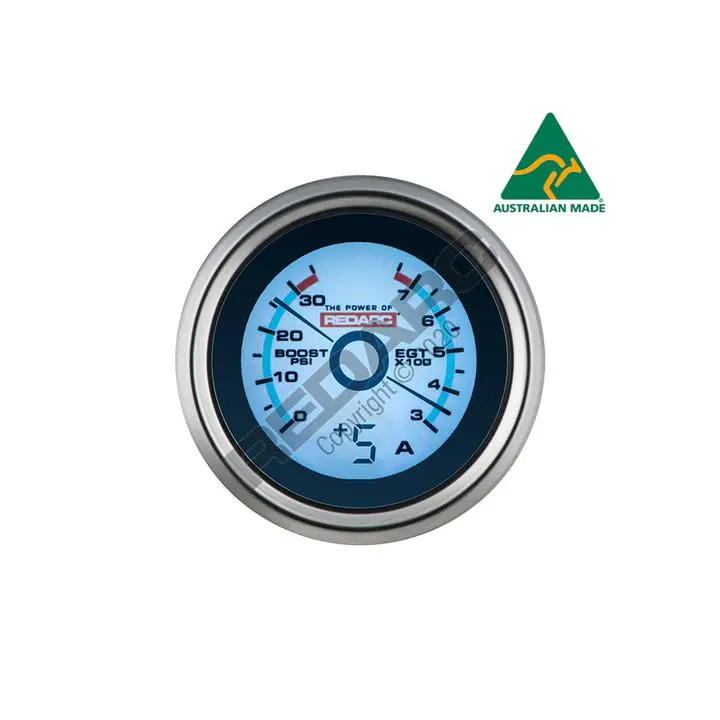 Redarc Egt & Boost Pressure 52Mm Gauge W/Optional Current Display 1
